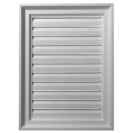 Ekena Millwork Vertical Urethane Gable Vent Louver, Functional, 18"W x 14"H GVVE18X14F